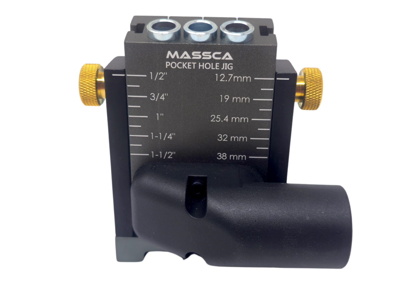 Massca M1 Aluminum Pocket Hole Jig System (Upgraded Triple Pilot Hole )
