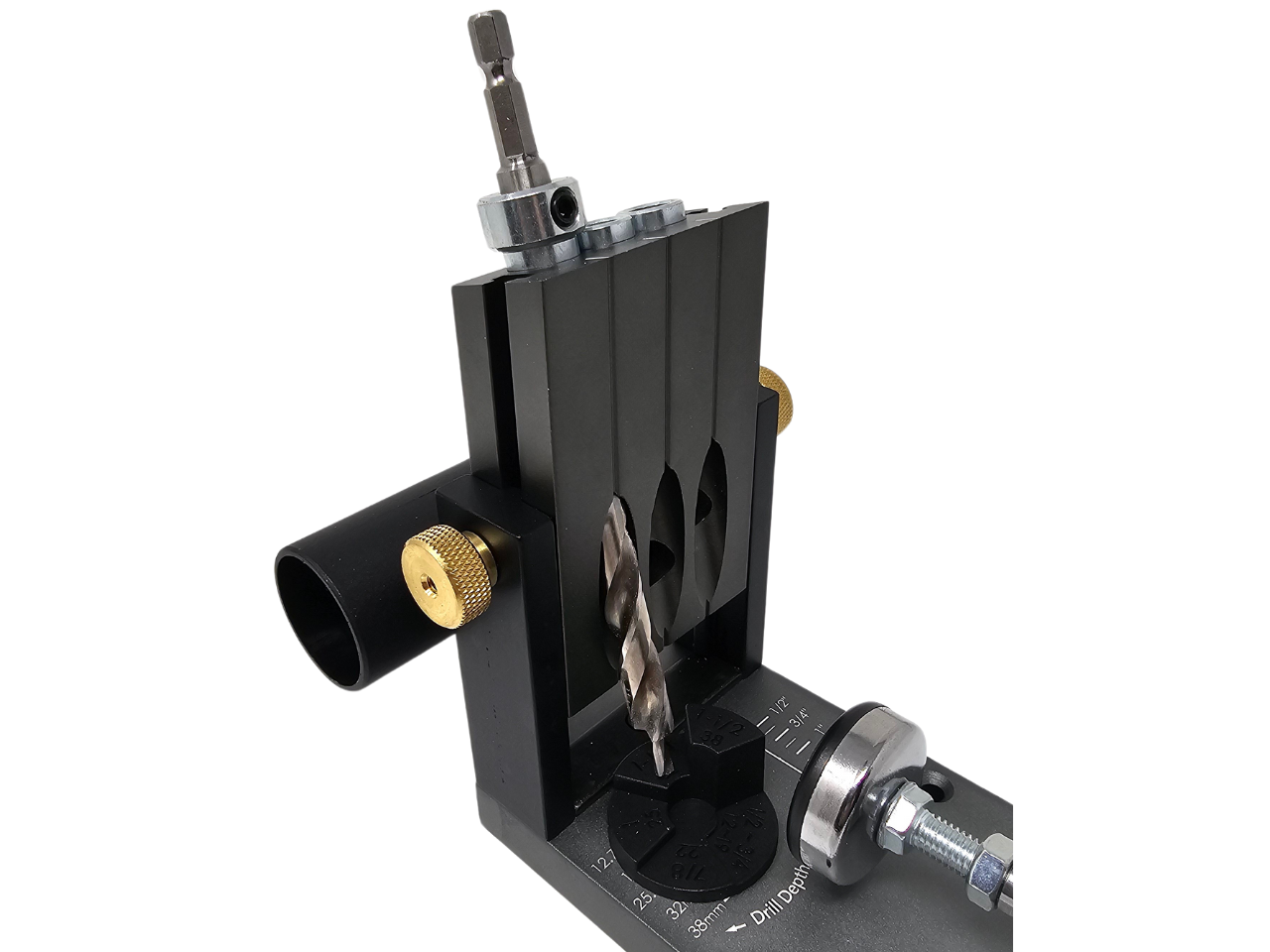 Massca M1 Aluminum Pocket Hole Jig System (Upgraded Triple Pilot Hole )