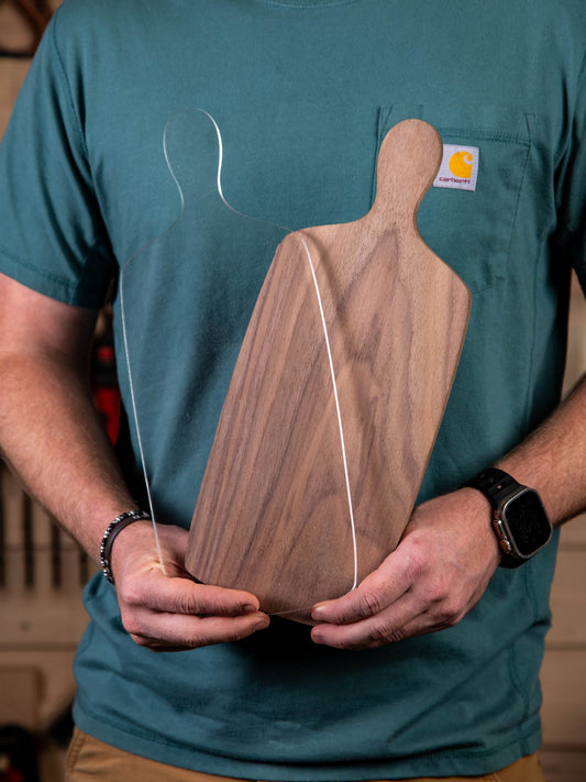 Cleaver Style Cutting Board or Charcuterie Board Handle Router Template