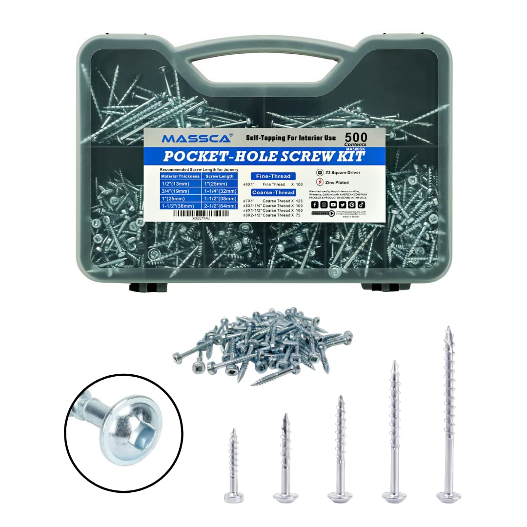Massca M2 PRO Aluminum Pocket Hole Jig System | Bundle #6 ( Updated Triple Pilot Hole )
