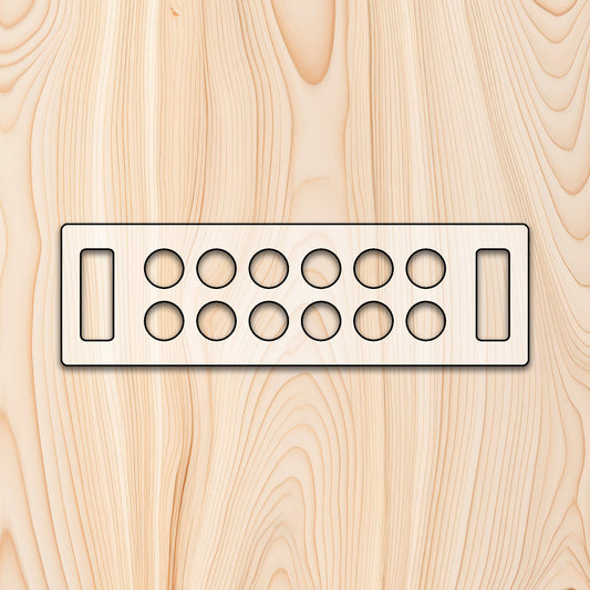 12 Count Egg Tray with 2 Handholds Router Template