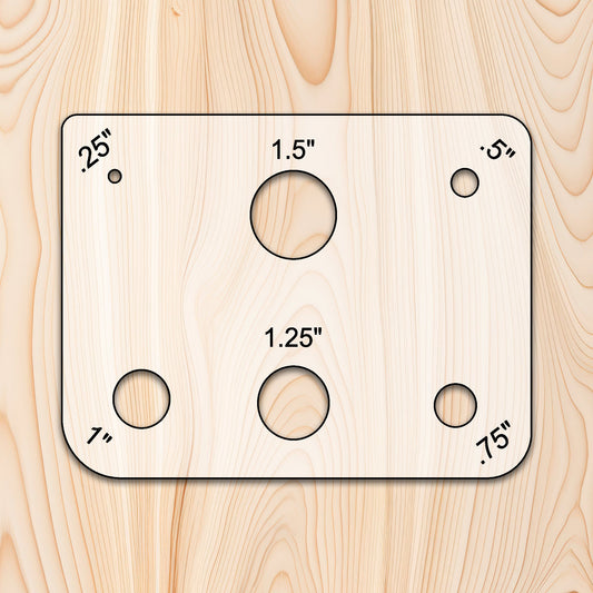 Small Hole and Radius Acrylic Template