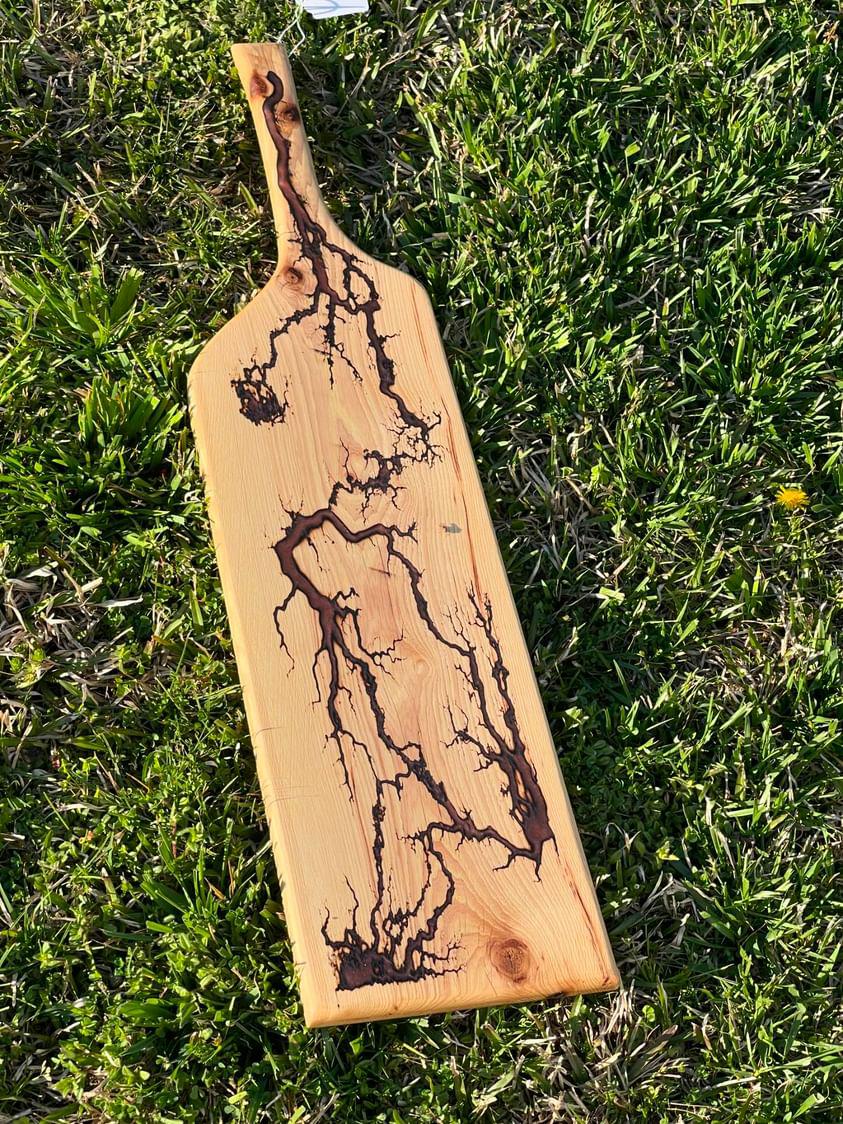 A fractal burned charcuterie board