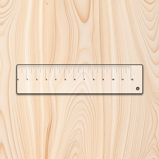 12" Clear Acrylic Measuring Ruler