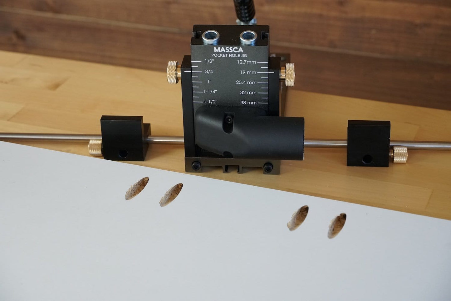 Massca M2 PRO Aluminum Pocket Hole Jig System (Upgraded Triple Pilot Hole )