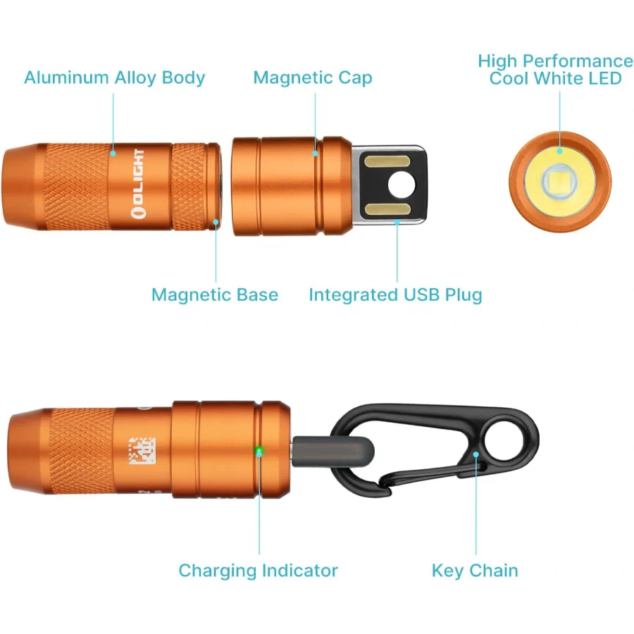 OLIGHT IMINI2OG imini 2 Rechargeable Mini Flashlight - Orange