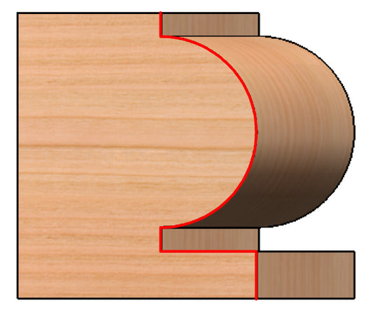 C/T Edge Bead Bit 1/8 Rad X 1/4 Bead X 1/2" Shk