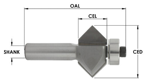 C/T Edge Banding 1Pc ("B") X 1-17/32 Ced X 25/32 Cl X 1/2 Shk X 3-1/16 Oal