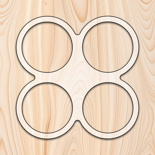 4 circle Tray Router Template