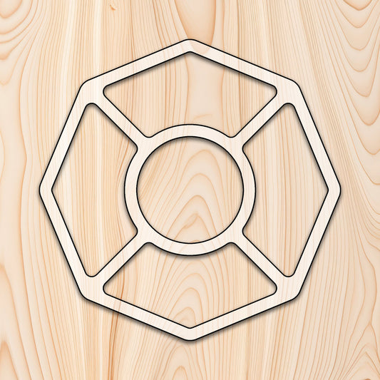 Octagon 5 Recessed Pocket Tray Router Template