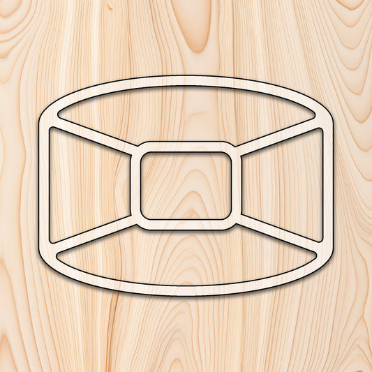 Rounded Rectangle 5 Recessed Pocket Tray Router Template