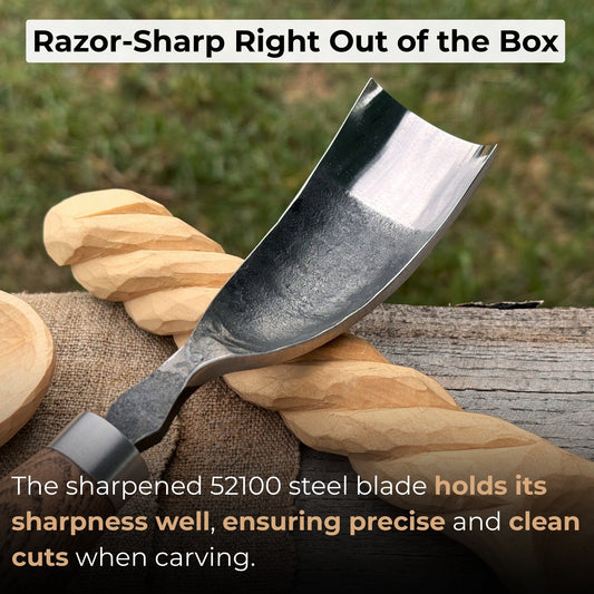 Curved Bowl Gouge, 10 - 45 mm (0.4 - 1.8 inches)