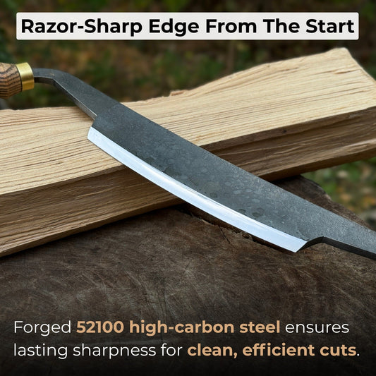 Curved Draw Knife (Push/Pull Shave), 14.5 cm (5.7 inch) Cutting Edge