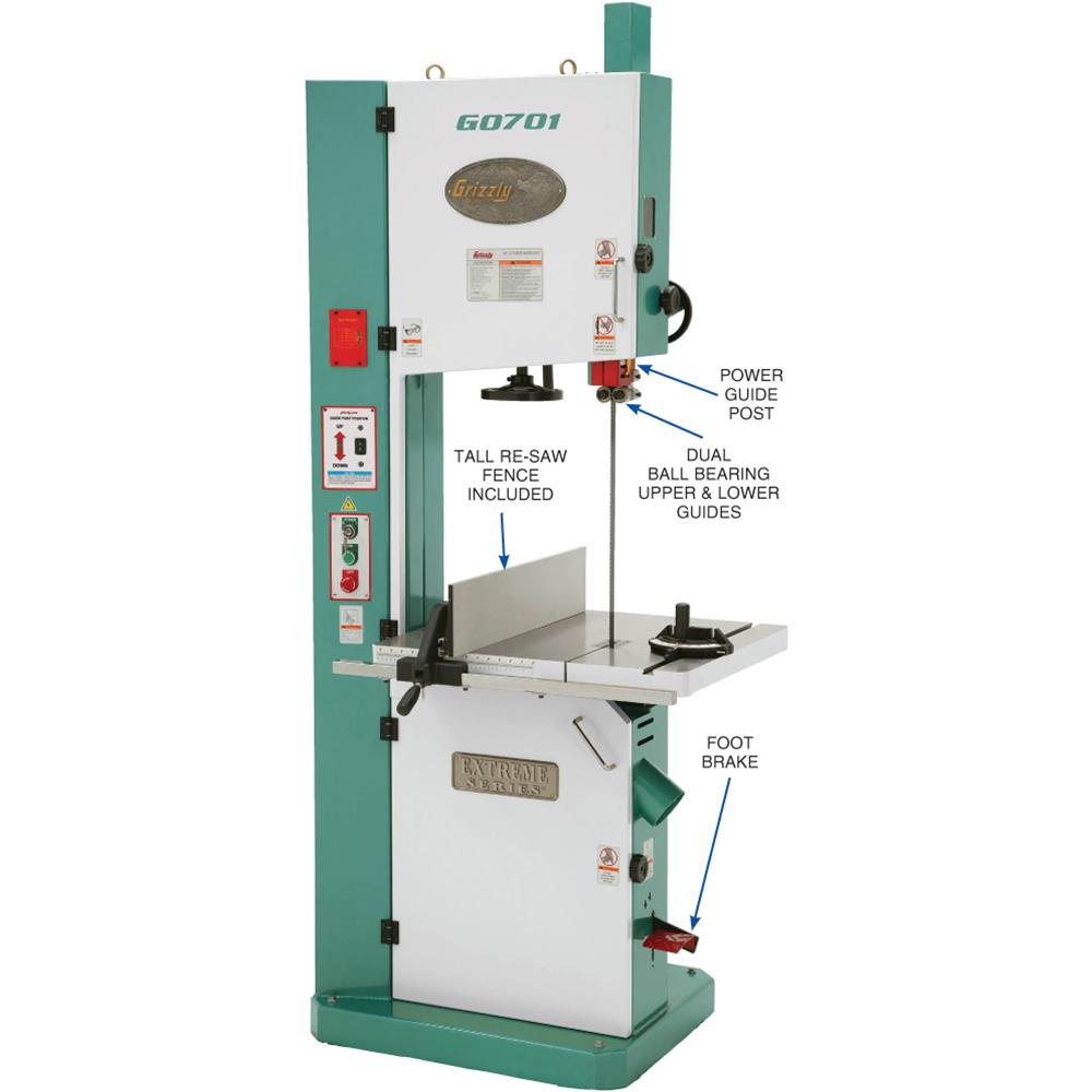 Grizzly G0701 - 19" 5 HP Ultimate Bandsaw