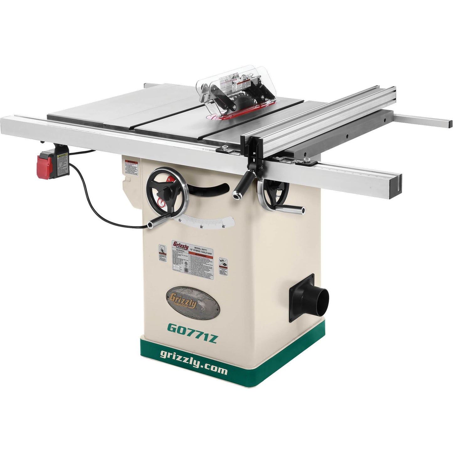 Grizzly G0771Z - 10" 2 HP 120V Hybrid Table Saw w/ T-Shaped Fence