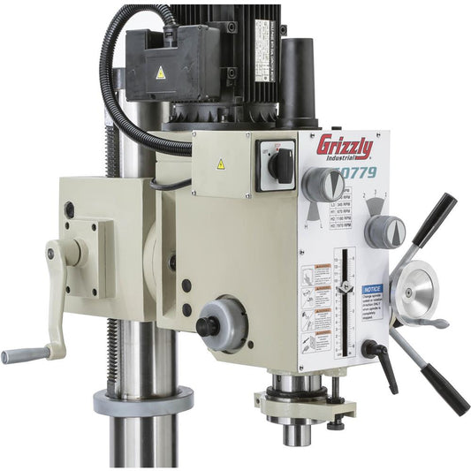 Grizzly G0779 - 23-3/8" Heavy-Duty Floor Model Gearhead Drill Press