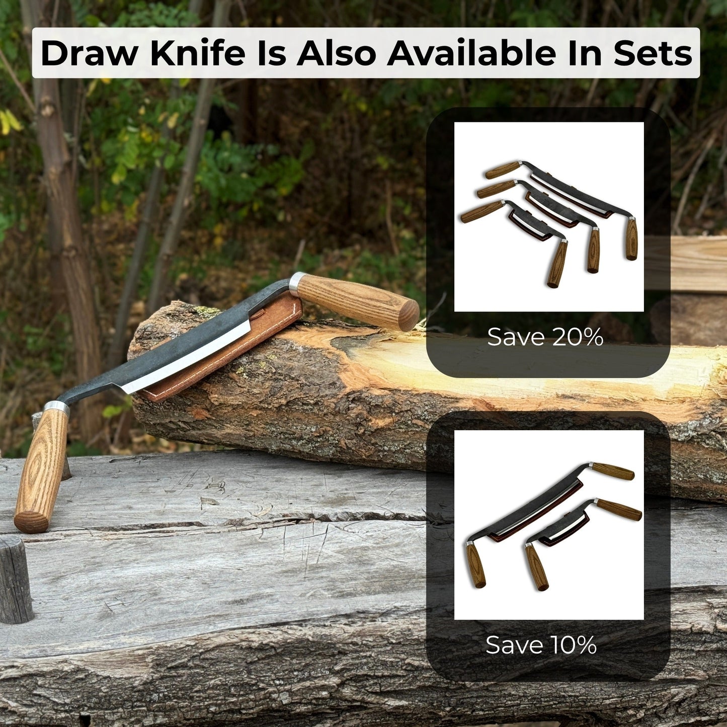 Small Curved Drawknife (Push/Pull), 10.5 cm (4.13 inches)