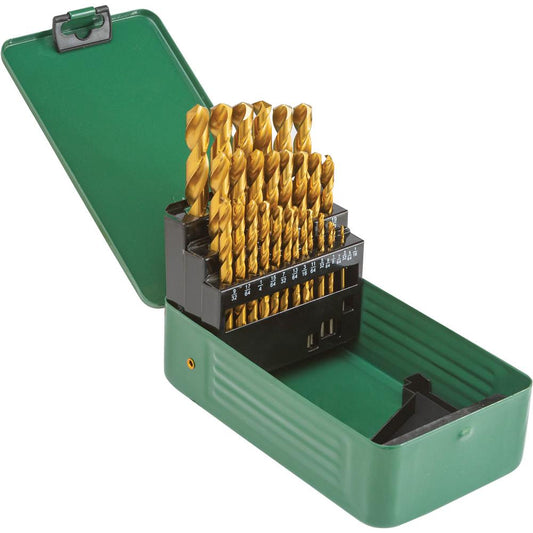 M2 HSS TiN-Coated Drill Bit Set, 29 Pc.