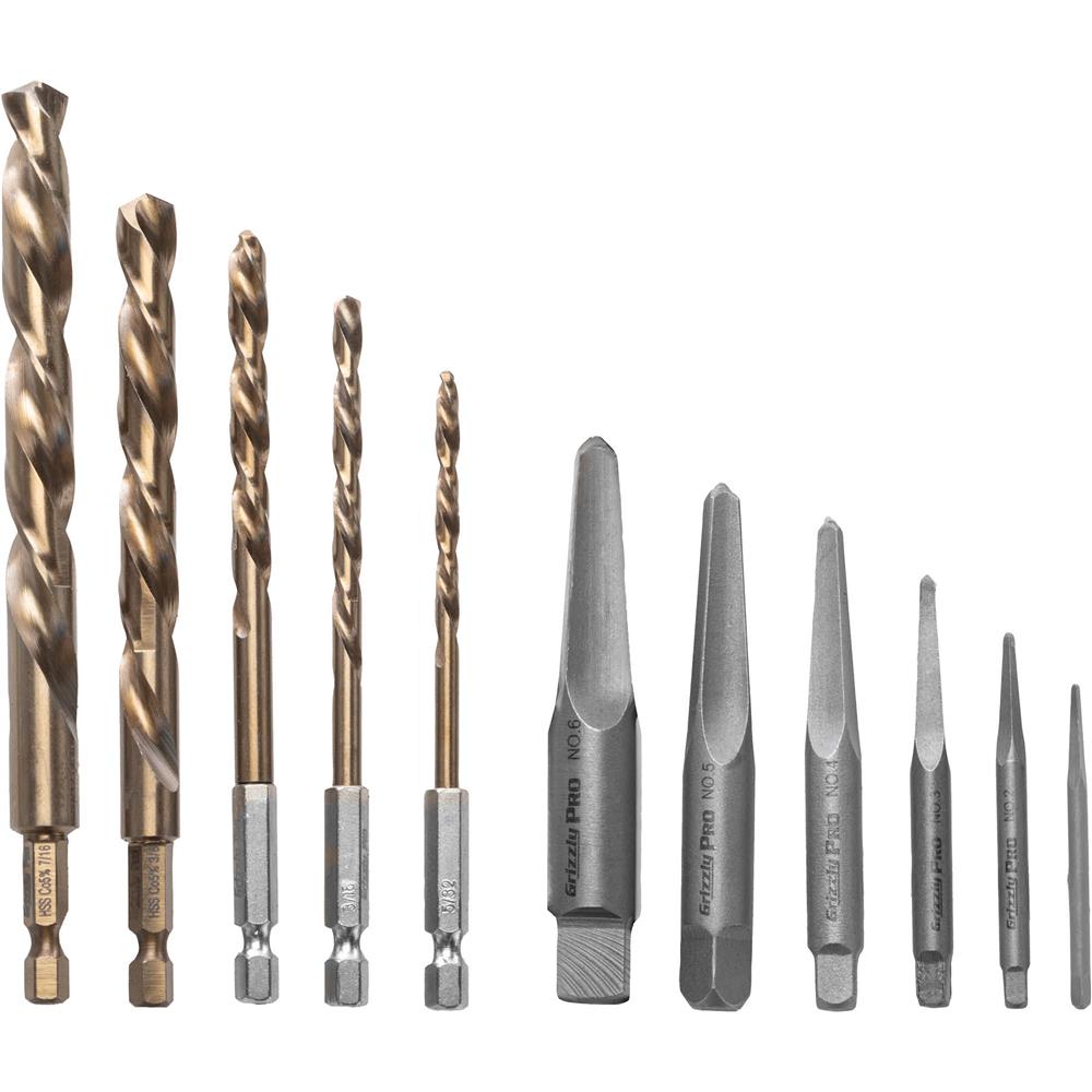 12 Pc. M35 Cobalt Drill Bit and Screw Extractor Set