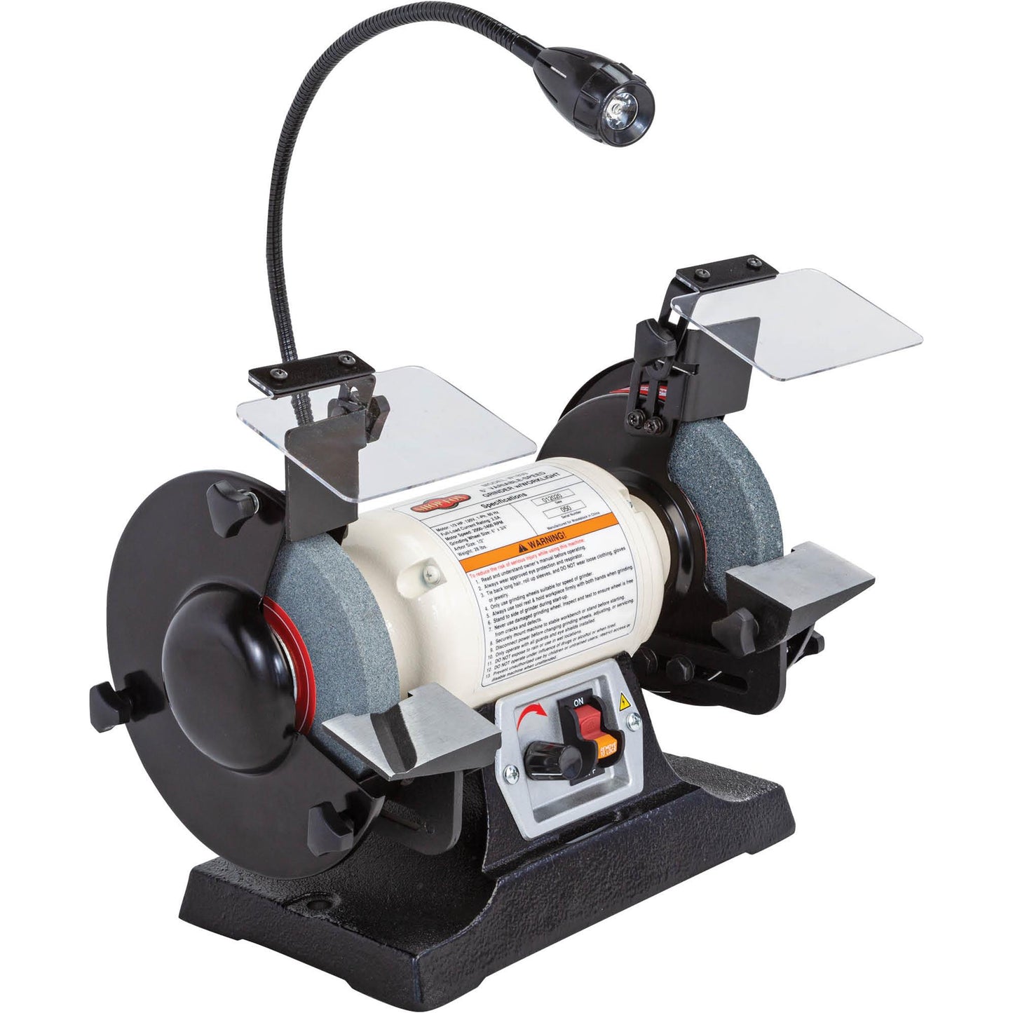 Shop Fox W1839 - 6" Variable-Speed Grinder with Work Light