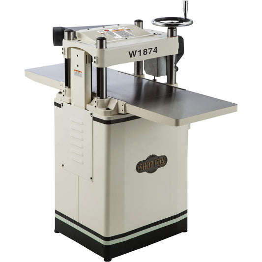 Shop Fox W1874 - 15'' 3 HP Fixed-Table Planer w/Helical Cutterhead