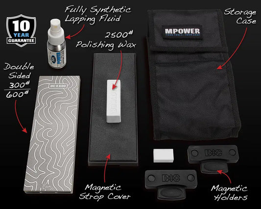 8″ Double Sided Diamond Benchstone Complete Kit