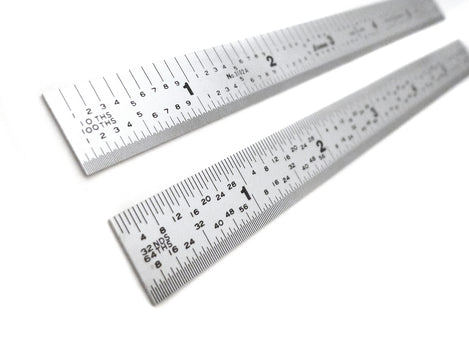 5R Flexible Satin Chrome Machinist Rulers