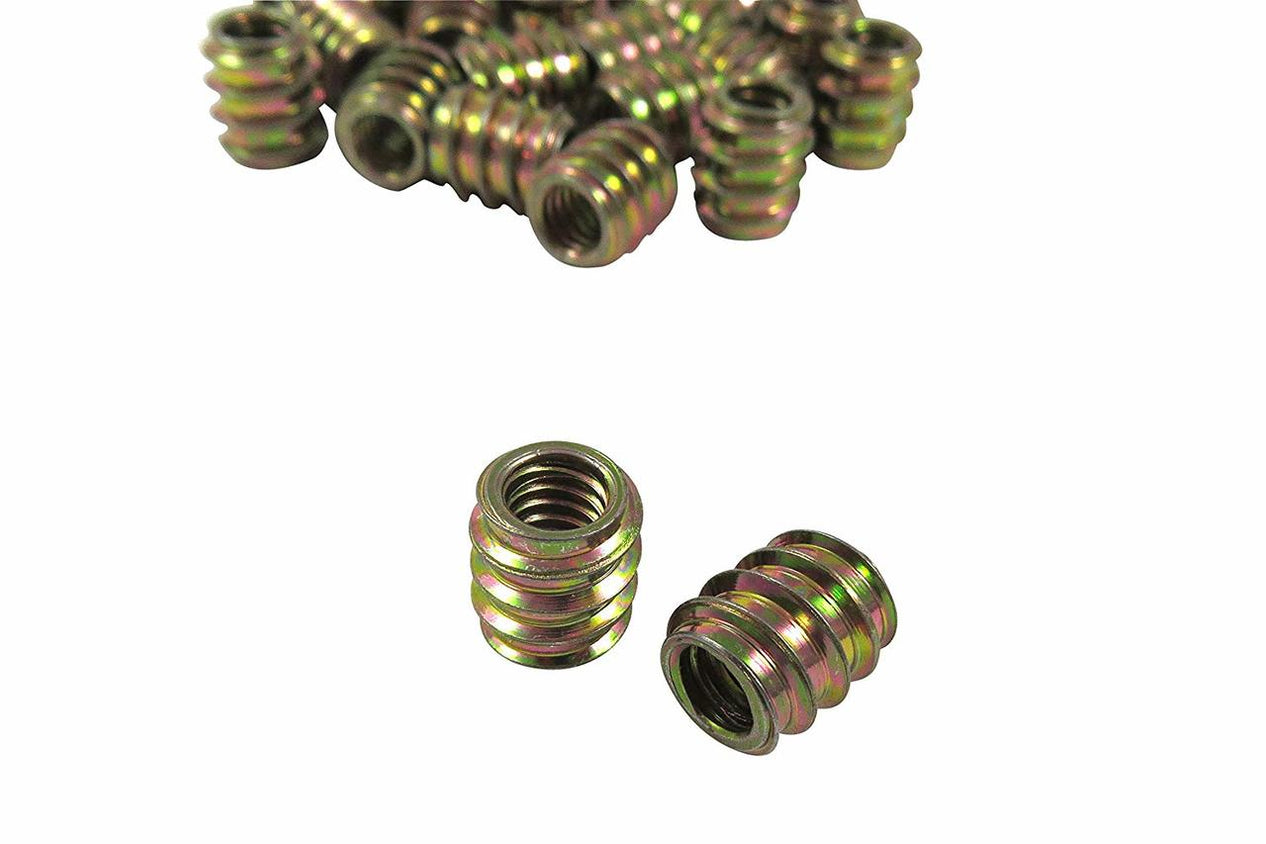 25 Pack Zinc Plated Threaded Inserts