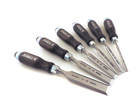 6 Piece Standard Bevel Edge Chisel Set in Wooden Presentation Box - Norfolk Wood Shop