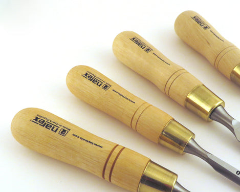 4 Piece Premium Imperial Bevel Edge Chisel Set (1/4", 1/2", 3/4", 1")