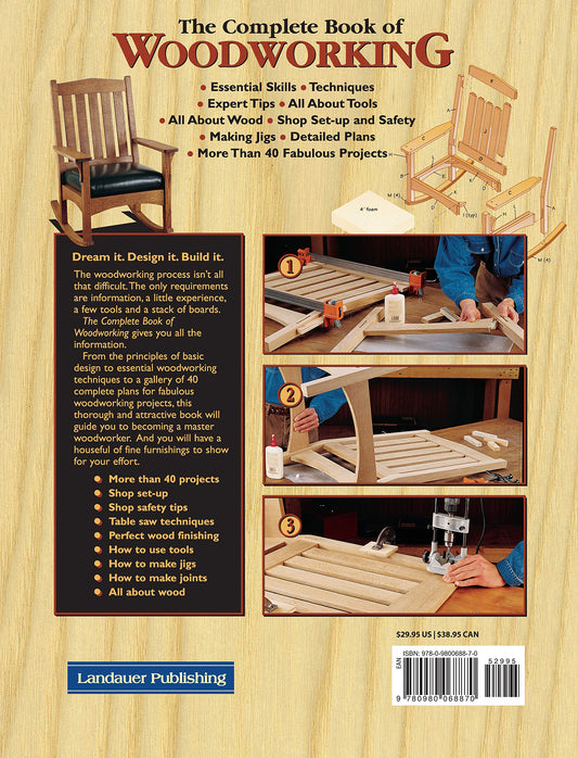 The Complete Book of Woodworking: Step-By-Step Guide to Essential Woodworking