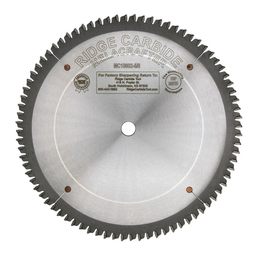 Ridge Carbide 10" X 80 30DEG ATB -5 HK .087 / .115 MELACRAFTER SAW BLADE