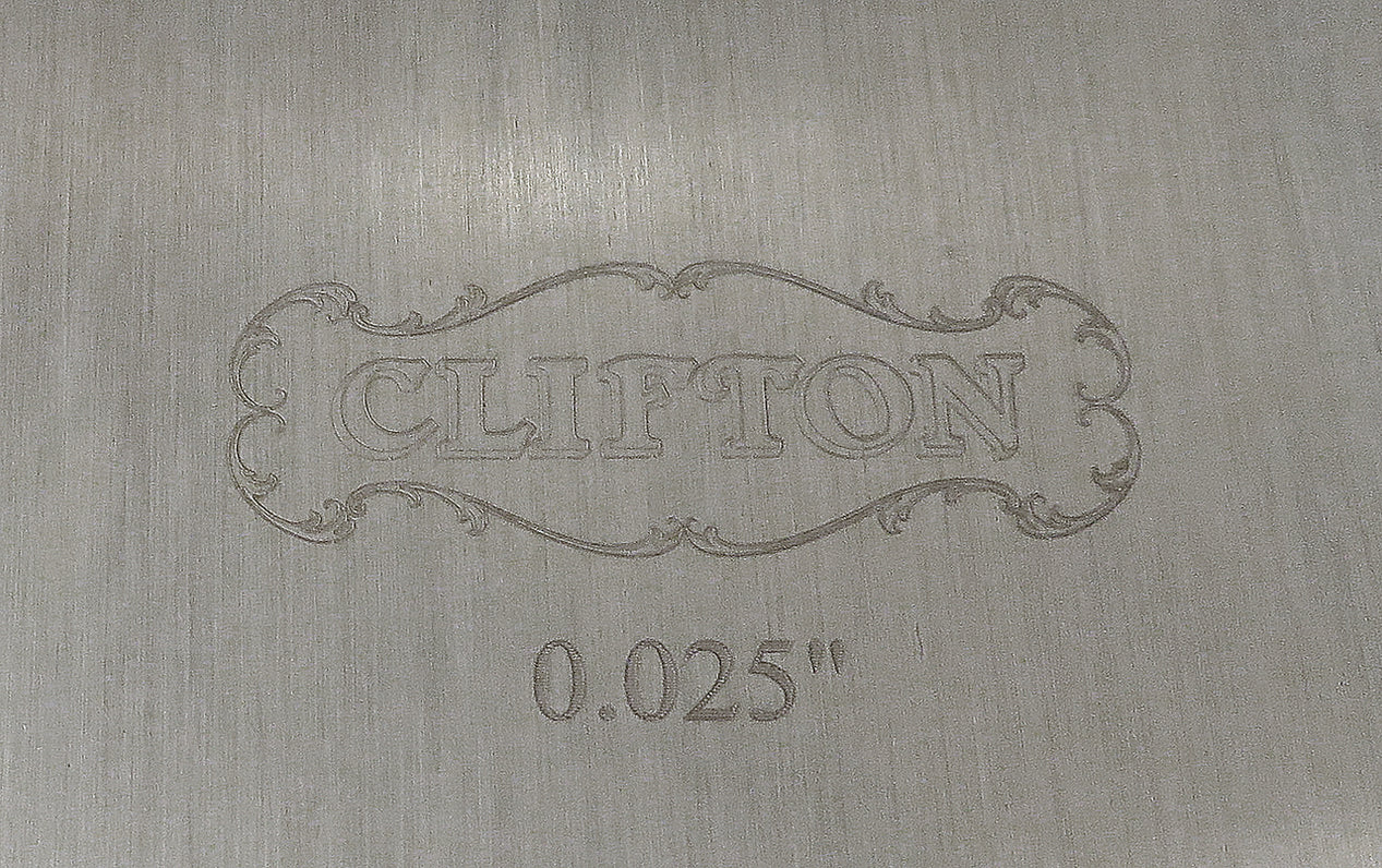 Clifton 4 Pc Set Rectangular Cabinet Scrapers, 3"x6" (0.01", 0.o15", 0.02", 0.025")