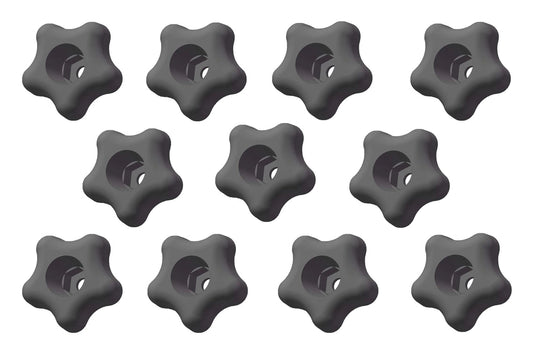 2-1/4" Snap Lock Star Knobs for Female or Male Threads