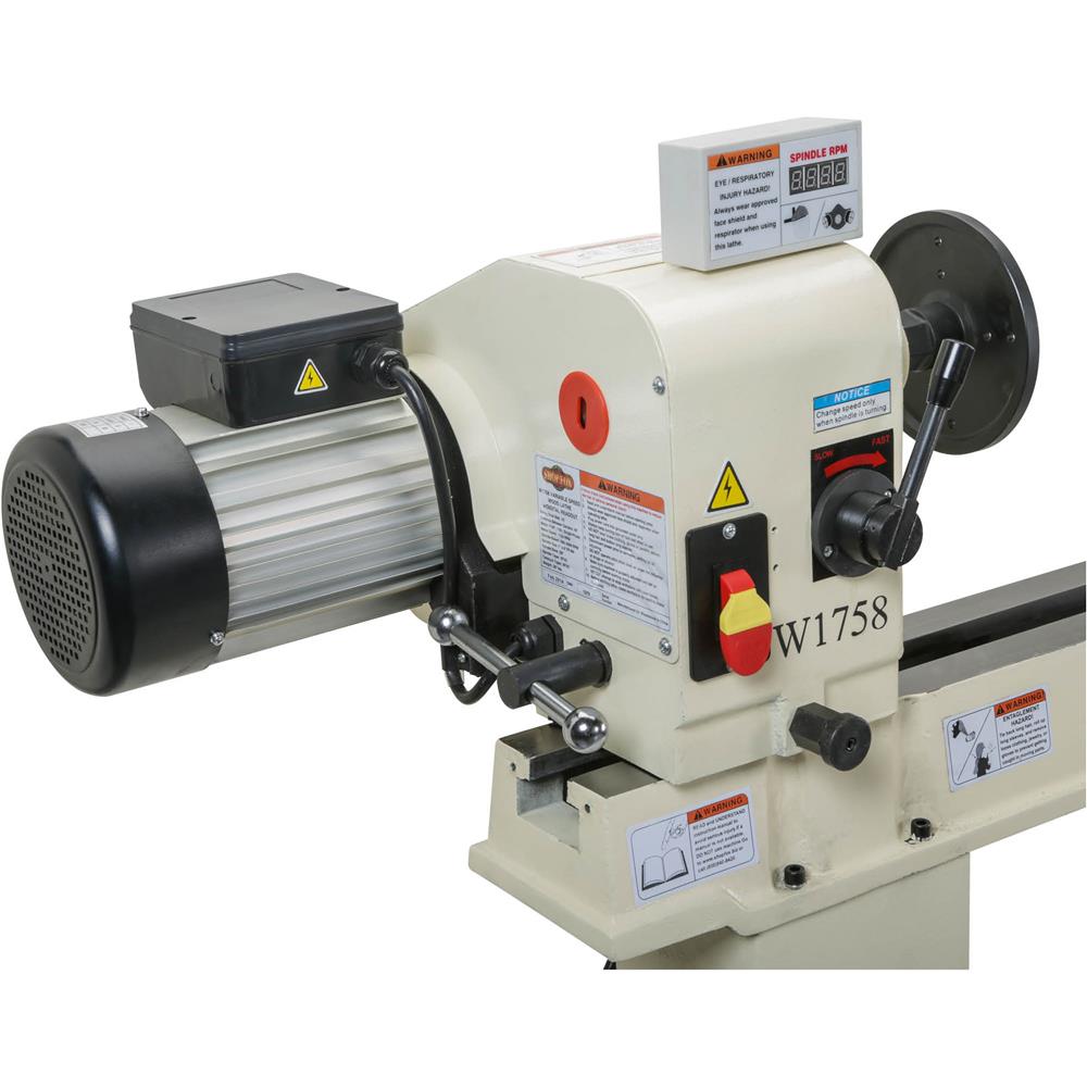 W1758—16" x 46" 2 HP Variable-Speed Wood Lathe