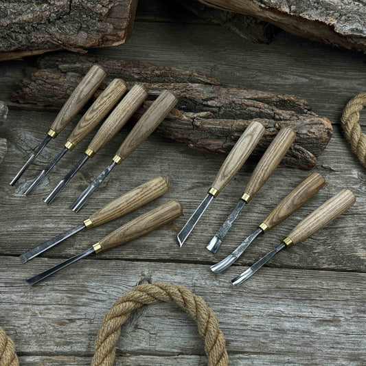 10-Piece Wood Carving Chisel & Gouge Set