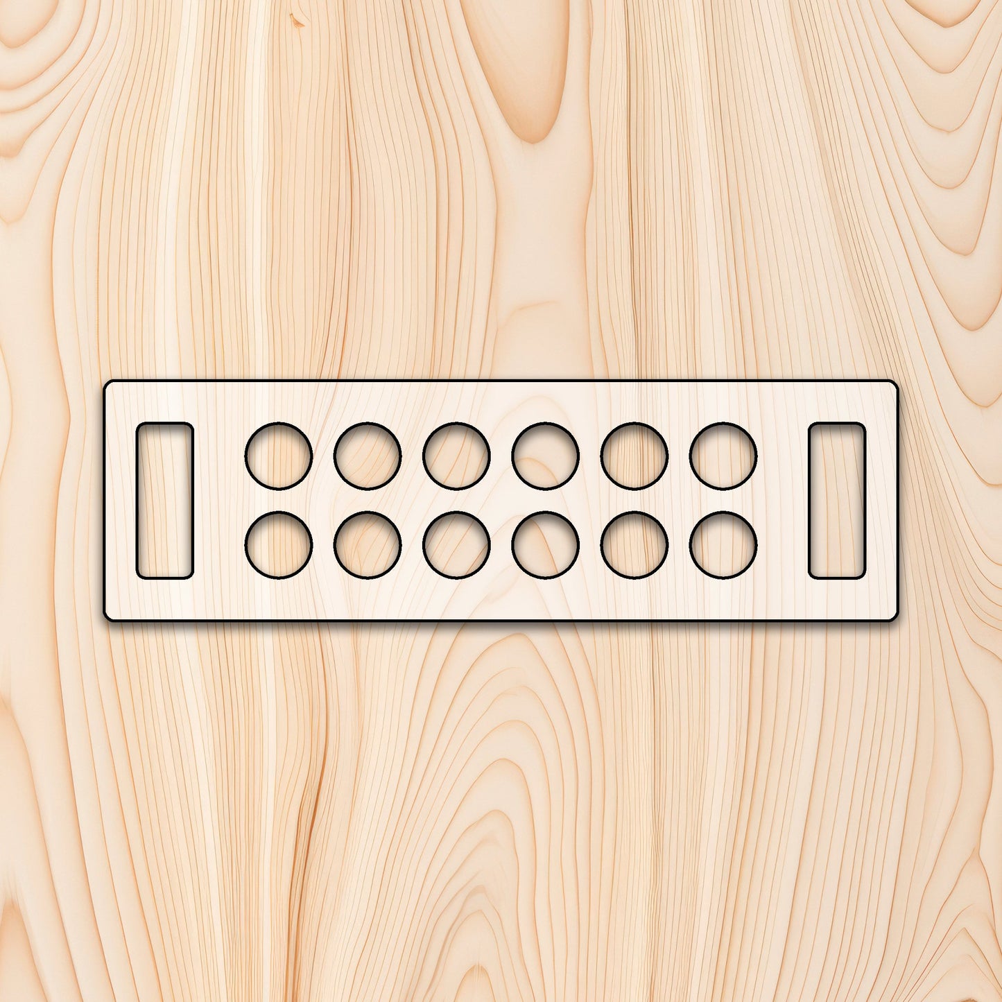 12 Count Egg Tray with 2 Handholds - Acrylic Router Template