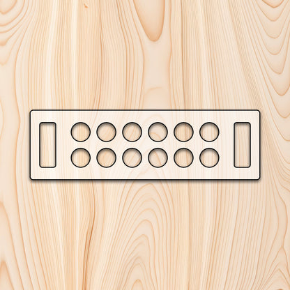 12 Count Egg Tray with 2 Handholds - Acrylic Router Template