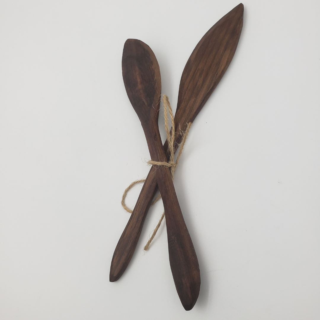 Hand Carved Spreader & Spoon Kit