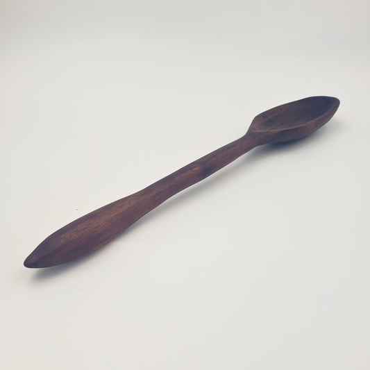 Large Walnut Serving Spoons