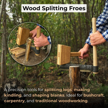2-Piece Splitting Froe Set - Norfolk Wood Shop