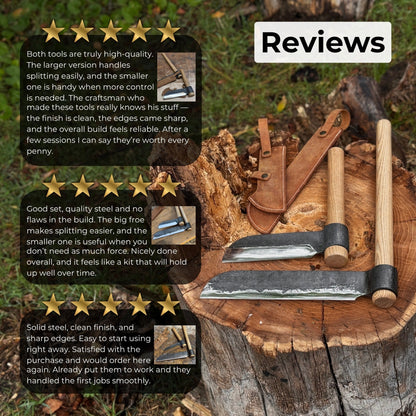 2-Piece Splitting Froe Set - Norfolk Wood Shop