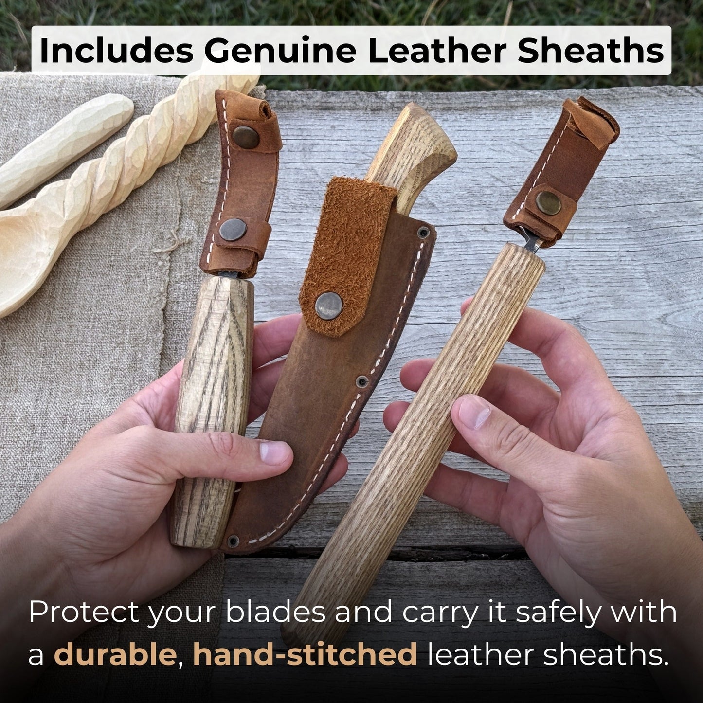 3-Piece Carving Knife Set for Spoon Carving - Norfolk Wood Shop