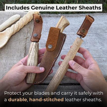 3-Piece Carving Knife Set for Spoon Carving - Norfolk Wood Shop