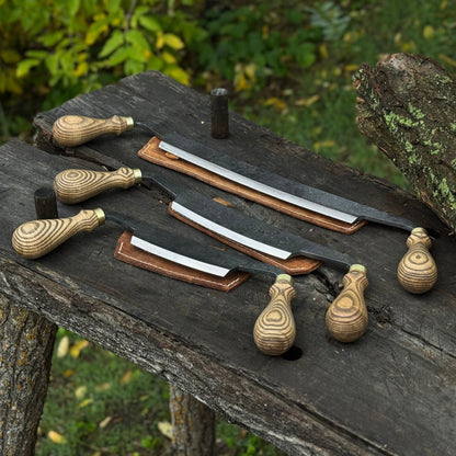 3-Piece Curved Drawknife (Palm Handles) Set