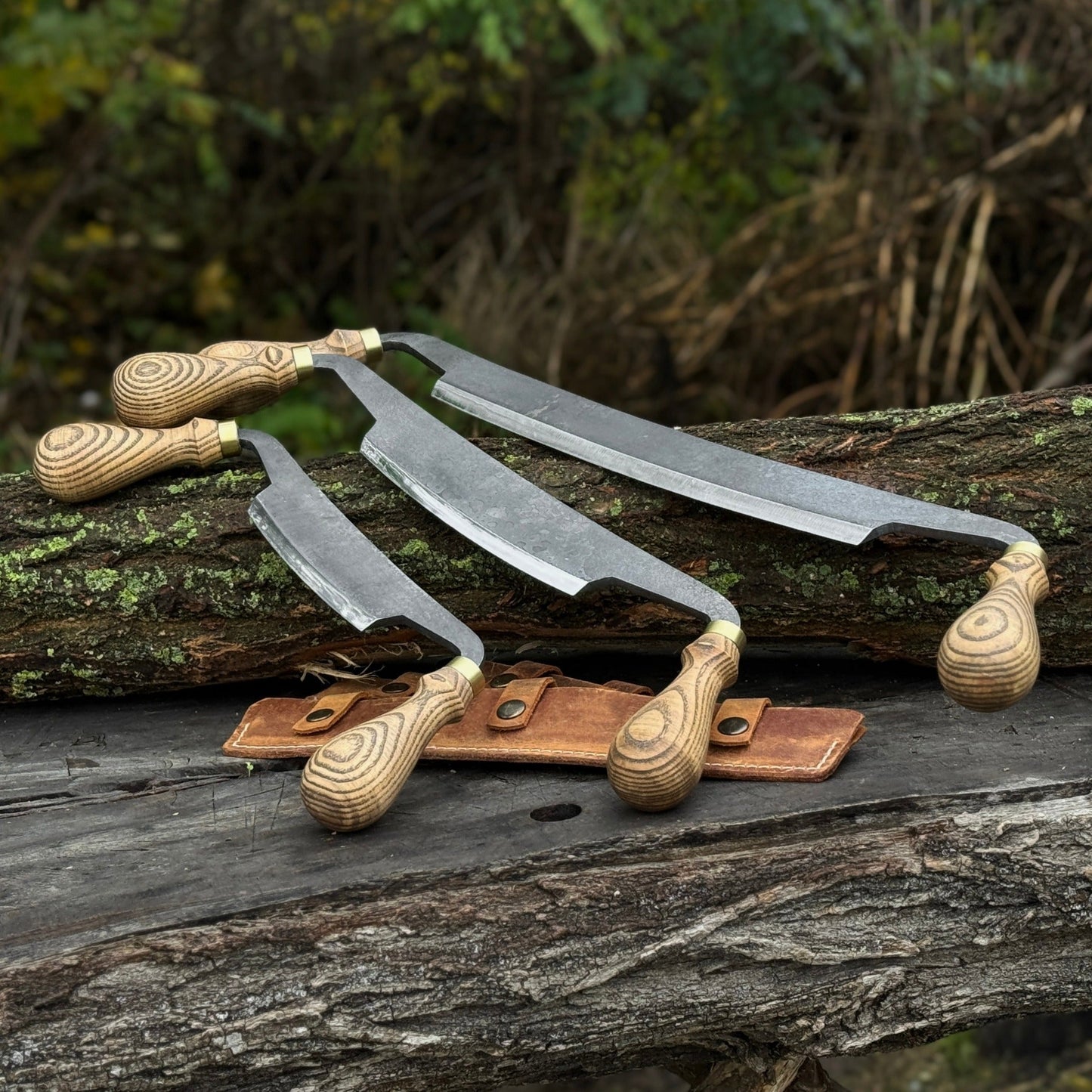 3-Piece Curved Drawknife (Palm Handles) Set