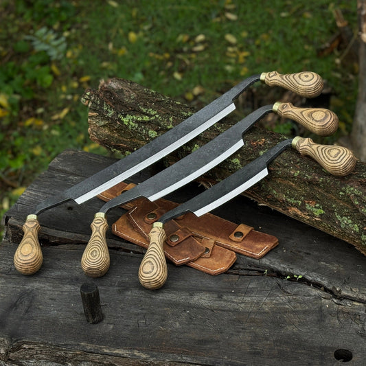 3-Piece Curved Drawknife (Palm Handles) Set