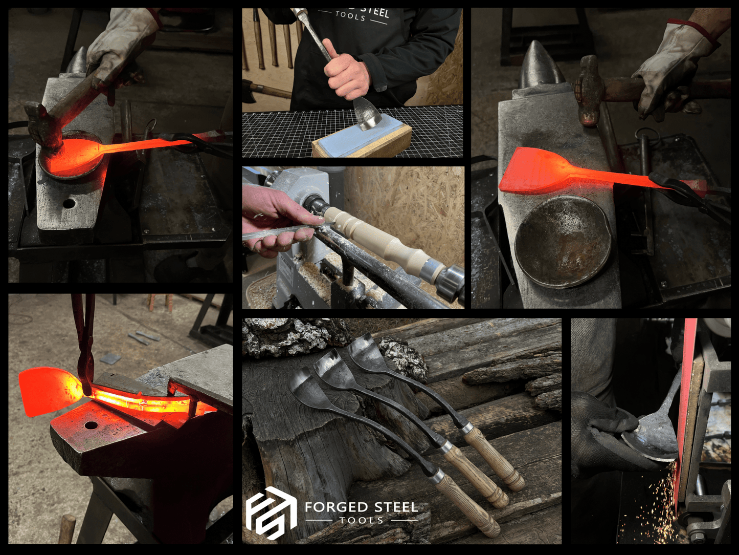 3-Piece Spoon (Short) Bent Gouge Set