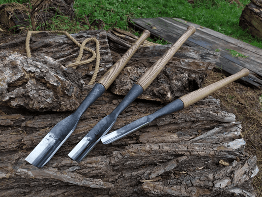 3-Piece Timber Framing Rounded Chisel Set