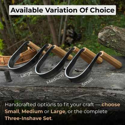 3-Piece Inshave (Half-Rounded Drawknife) Set